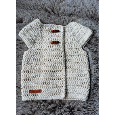 Baby vestje, écru