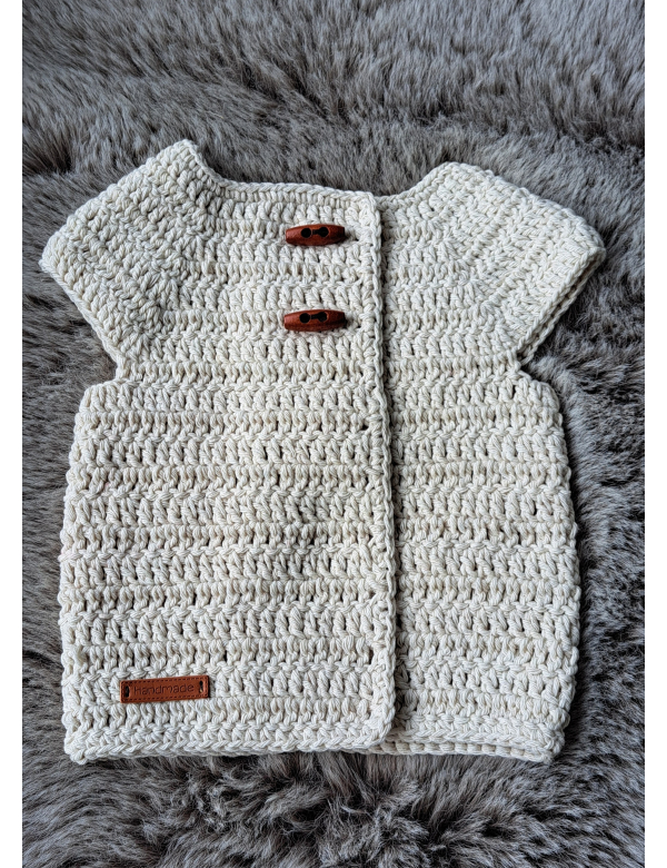Baby vestje, écru